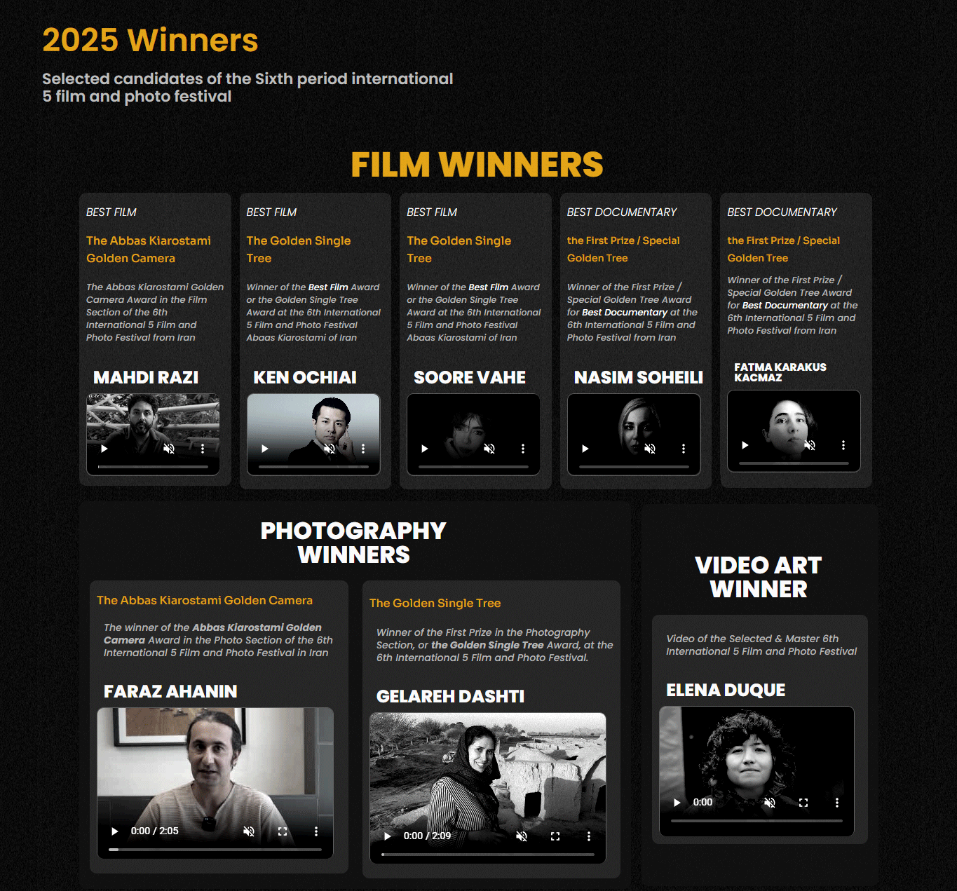 5photo8 نمونه کار طراحی سایت بین المللی 5photoaward