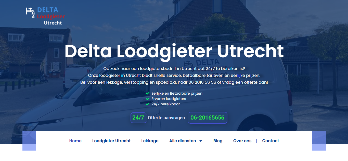 dlta1 طراحی سایت بین المللی Delta Loodgieter Utrecht