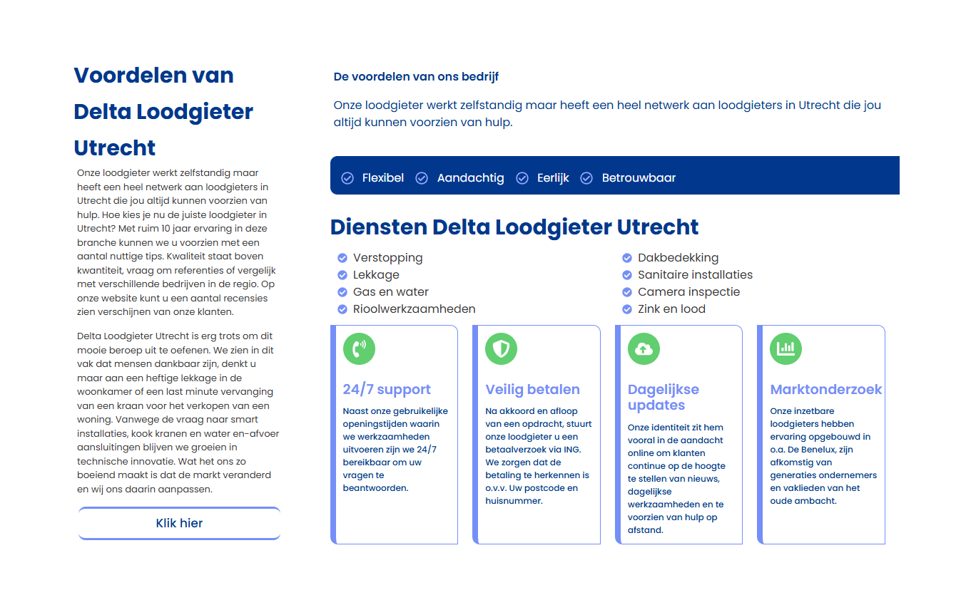 dlta2 طراحی سایت بین المللی Delta Loodgieter Utrecht
