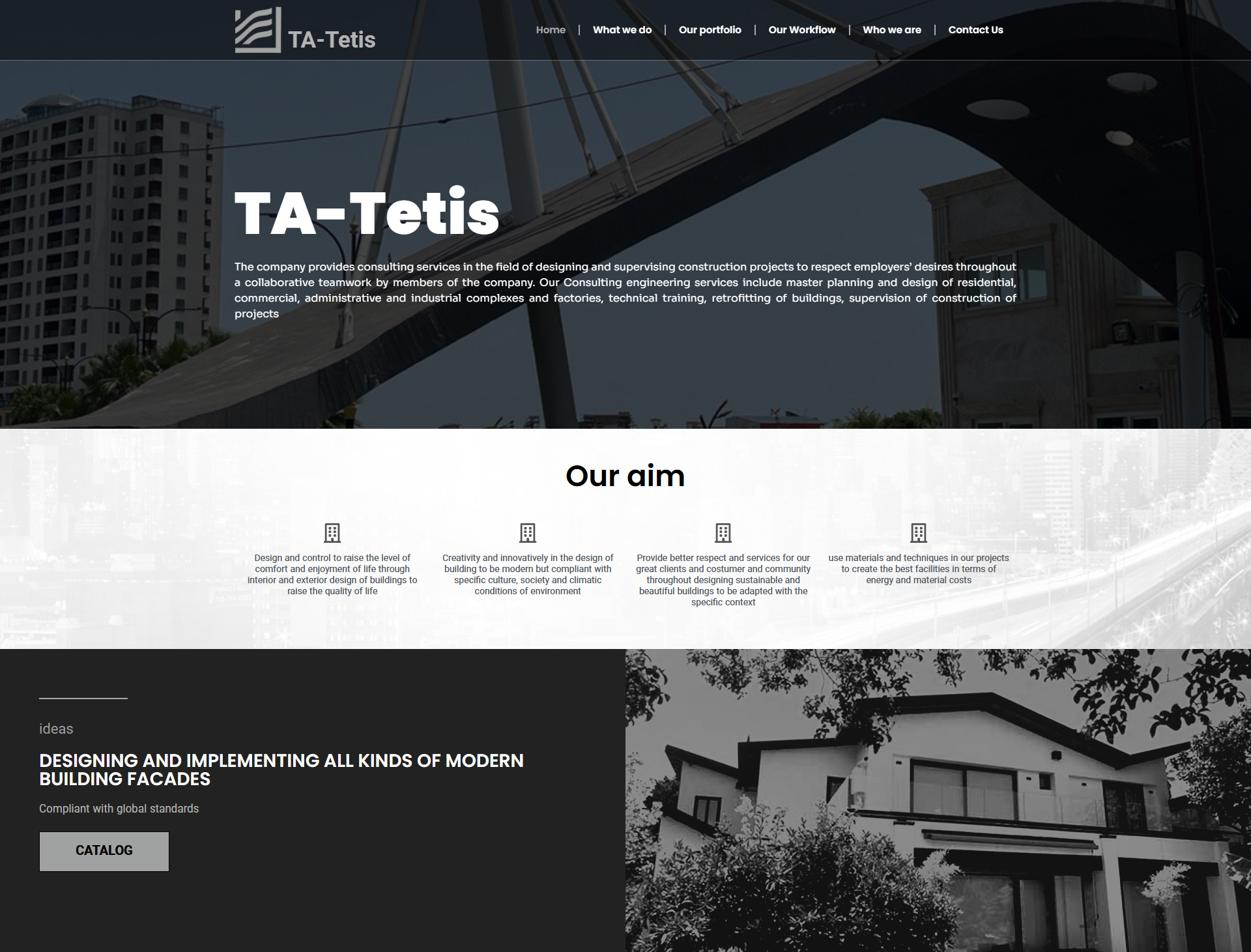 tatetis 01 طراحی وب سایت شرکت ساختمانی تاتتیس