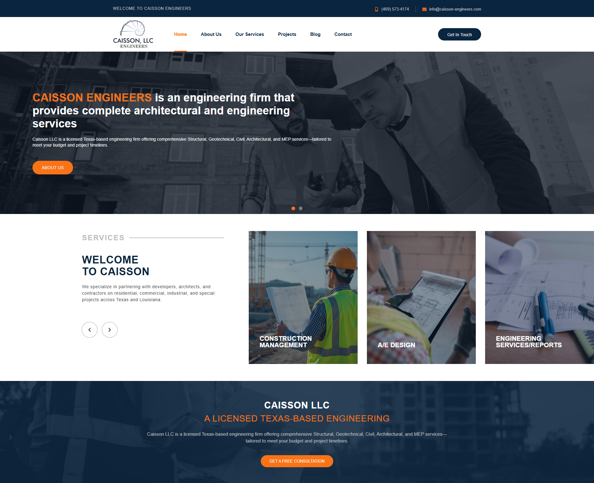 caisson engineers1 طراحی وب سایت Caisson LLC