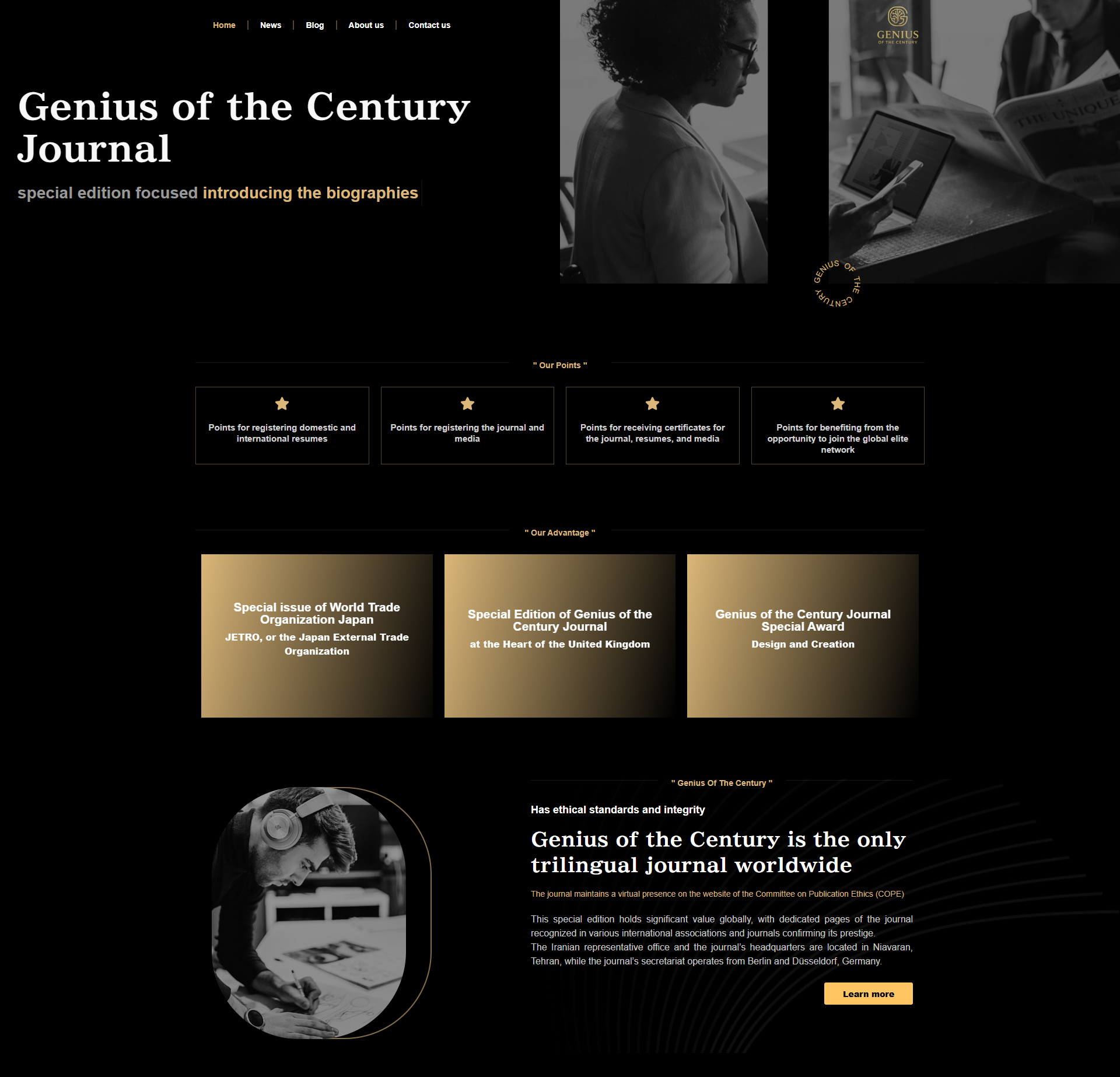 geniusofthecentury1 طراحی وب سایت Genius of the Century