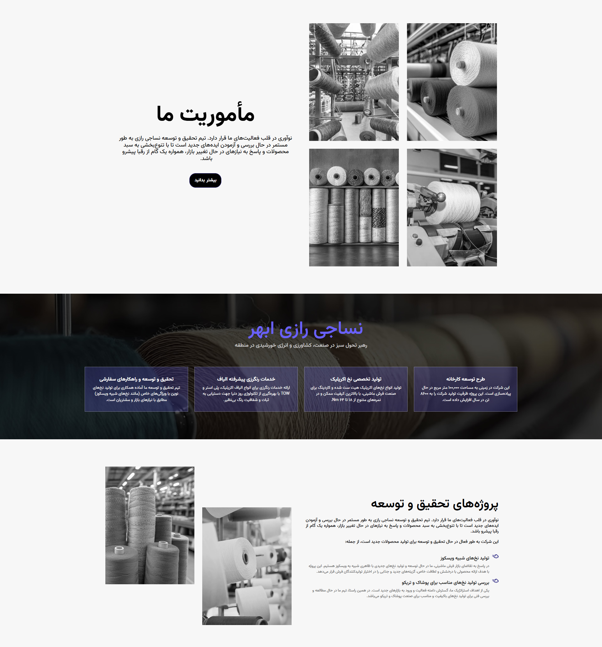 nasaji2 طراحی وب سایت نساجی رازی