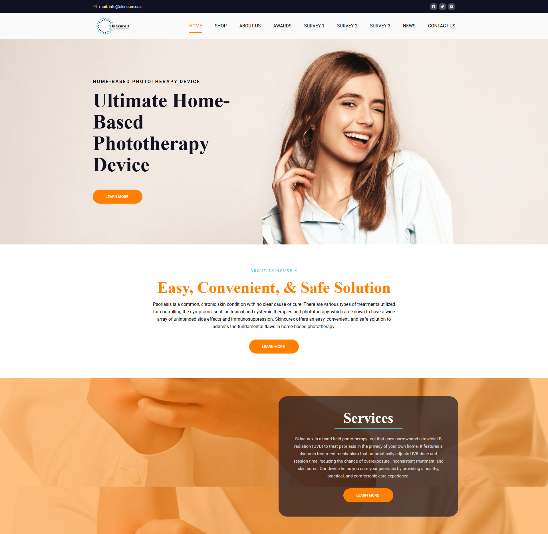 طراحی وب سایت Skincurex