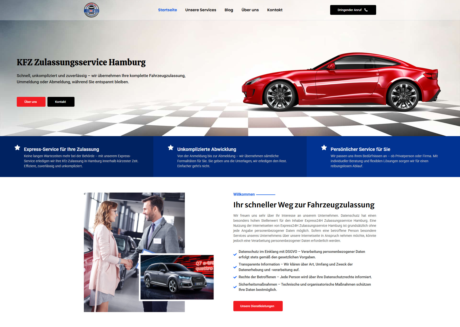 zulassungsservicehamburg1 طراحی وب سایت Zulassungsservice Hamburg